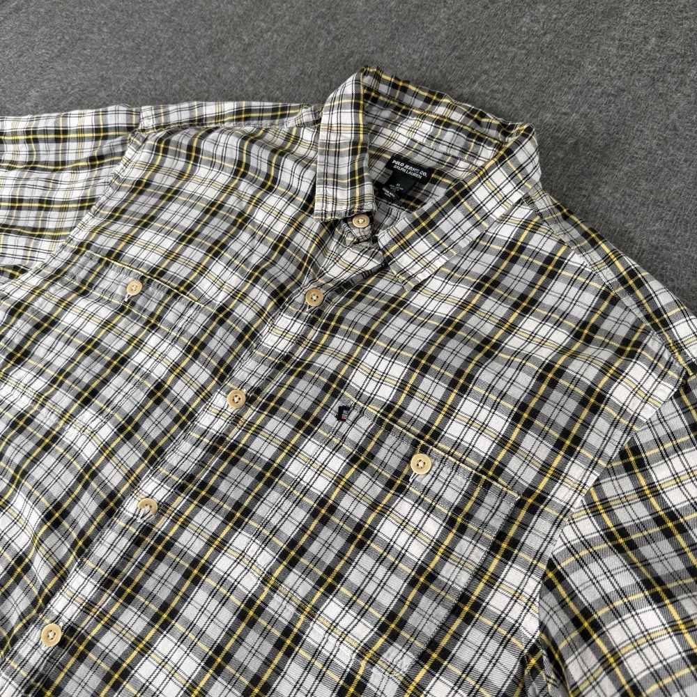 Polo Jeans Co Ralph Lauren Mens XL Plaid Short Sleeve Button Front Cotton Shirt